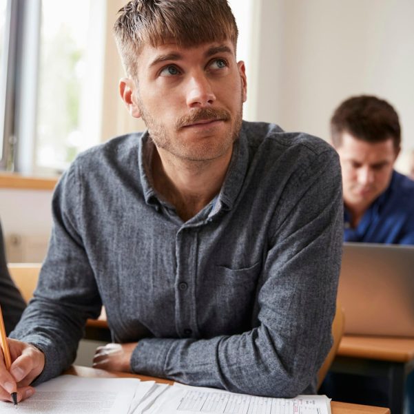 Mature Male Student Attending Adult Education Class